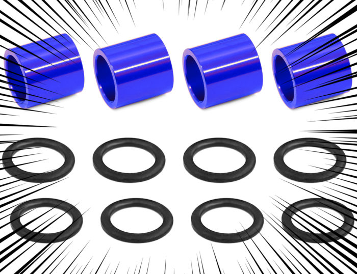 Colored Bearing Spacers and Washers Lightweight Speed Hardware Kit for Skateboards and Longboards 4 Spacers + 8 Washers